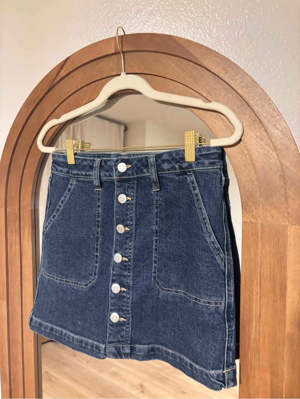 Cat & Jack Dark Blue Stretch Denim Skirt